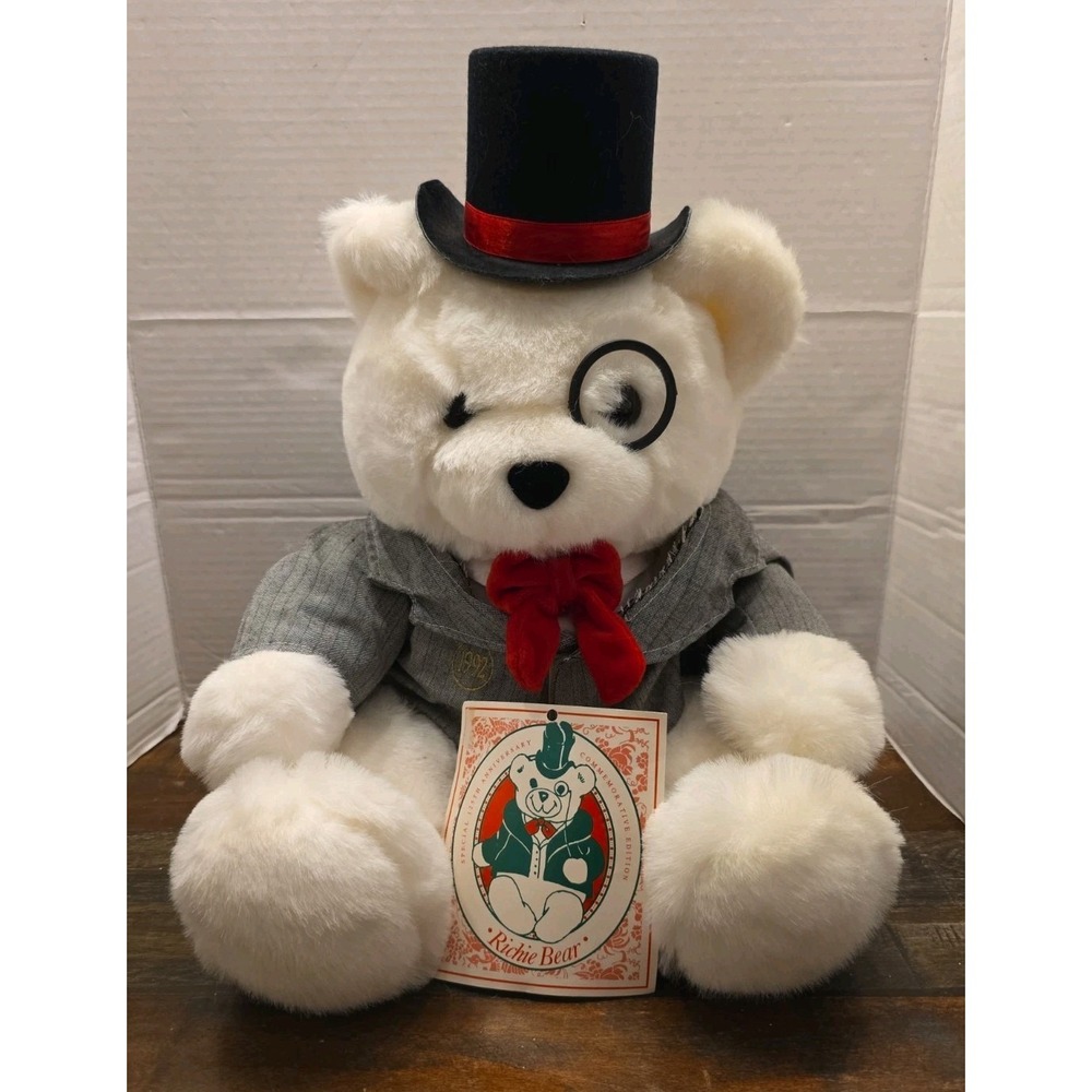 Vintage 1992 Rich's Department Store 125th Anniversary Richie Bear Plush Monocle
